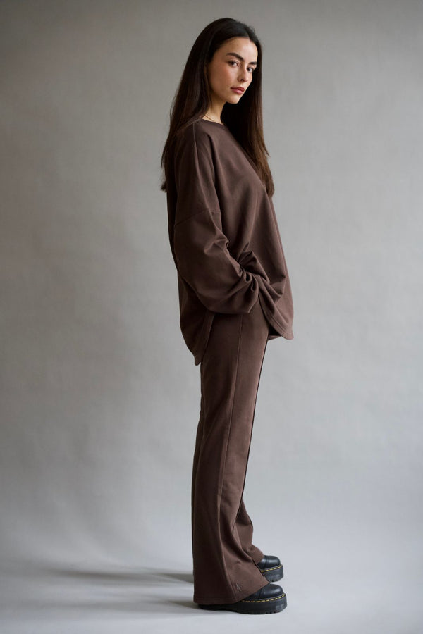 LIA Cozy Pants - Choco - #abc
