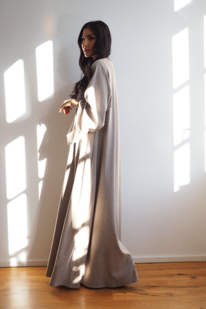 Abaya  Maxidress Leinenoptik "Earth" - #abc