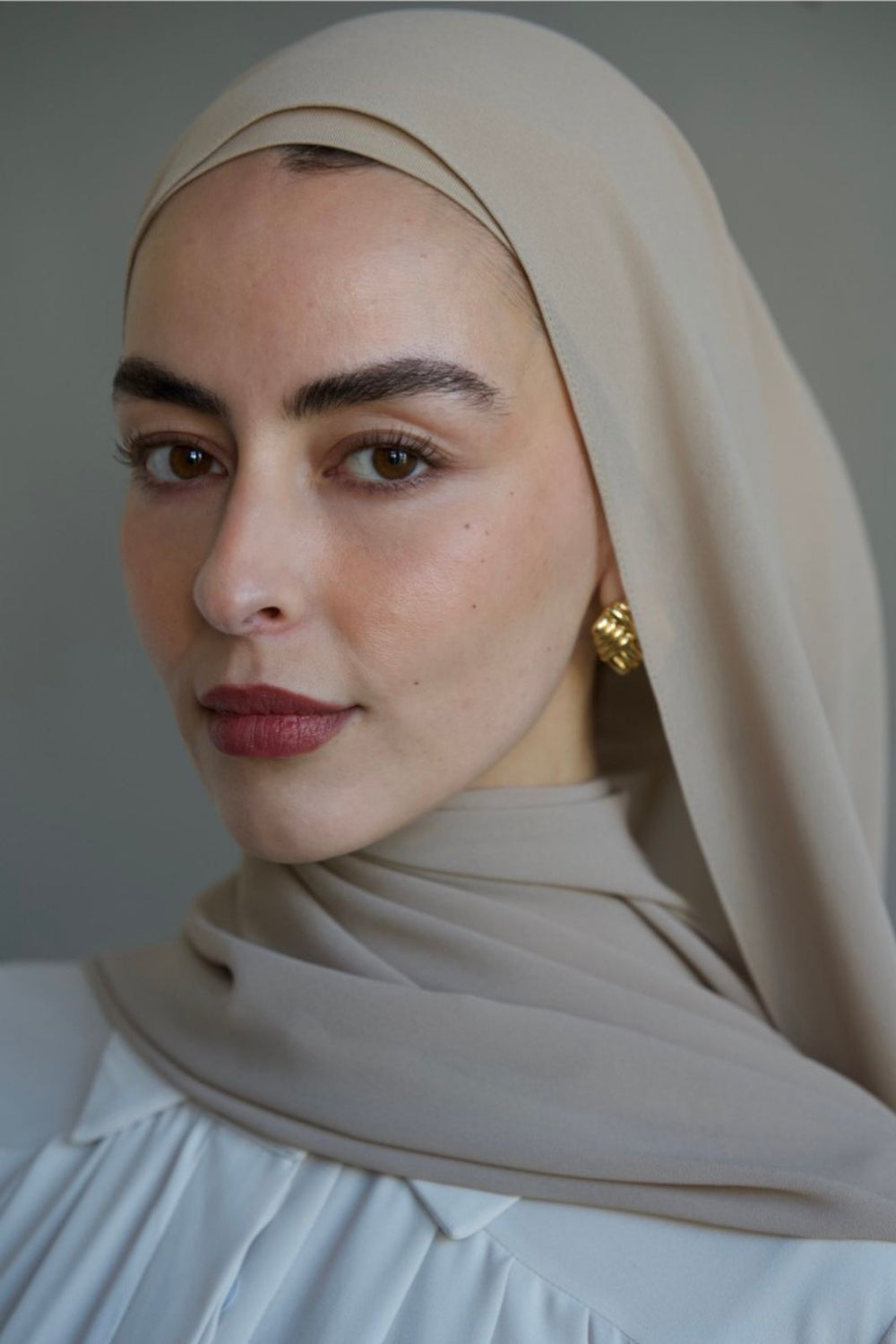Premium Chiffon Hijab with Bone "Cloud"