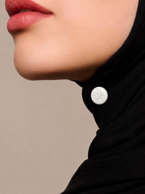 Premium Hijab Magnets | 2er Set Magpins Schwarz & Weiß - #abc