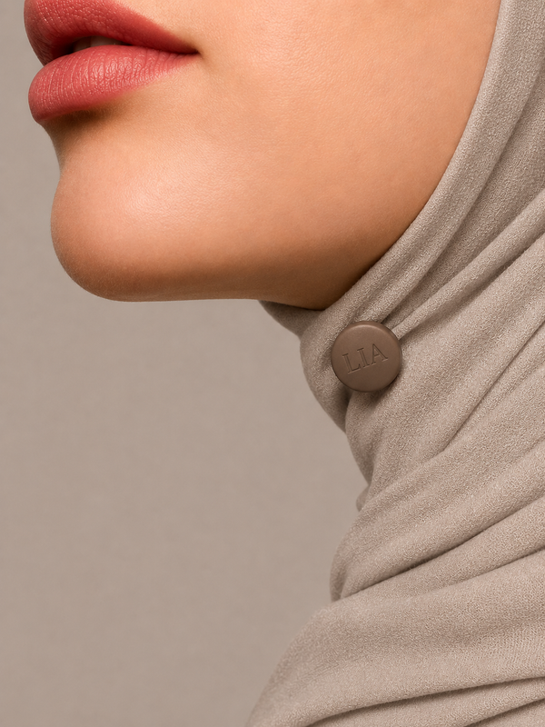 Premium Hijab Magnets | 2er Set Magpins Taupe & Brown - #abc