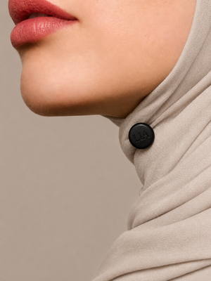 Premium Hijab Magnets | 2er Set Magpins Schwarz & Weiß - #abc