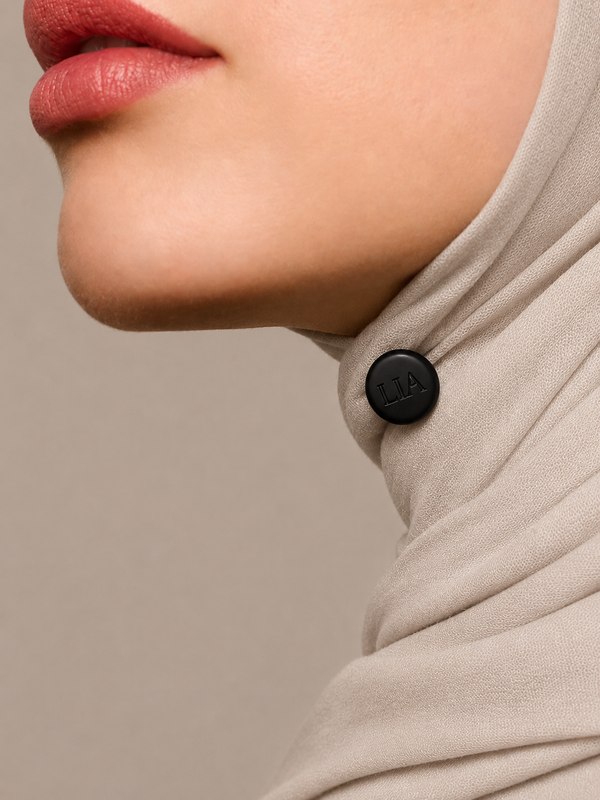 Premium Hijab Magnets | 2er Set Magpins Schwarz & Weiß - #abc